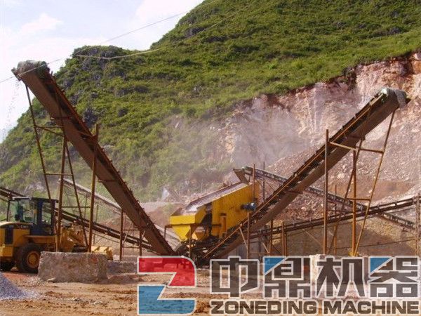 江西赣州河卵石制砂生产线现场